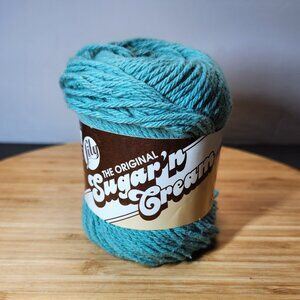 Lily The Original Sugar 'N Cream 4 ply 100% Cotton Hunter Green Yarn - 1 Skein